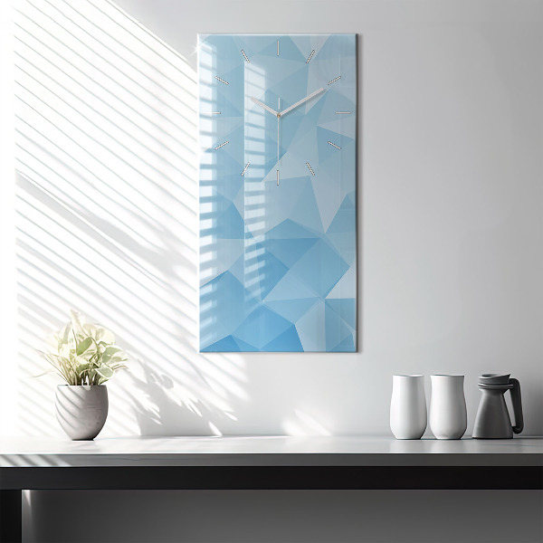 Modern vertical wall clock Triangles abstract