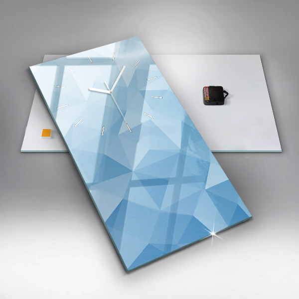Modern vertical wall clock Triangles abstract