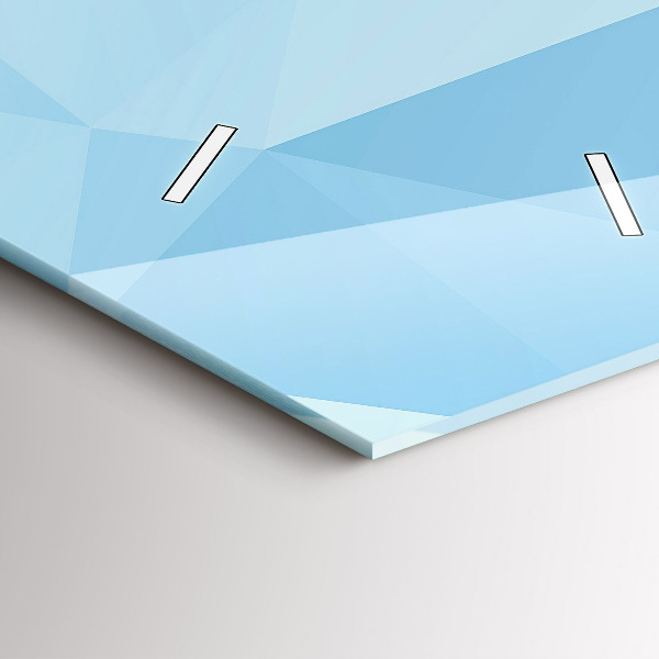 Modern vertical wall clock Triangles abstract