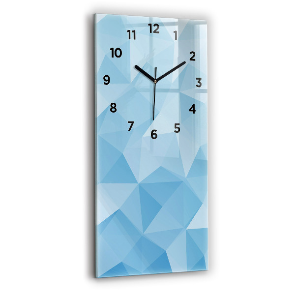 Modern vertical wall clock Triangles abstract