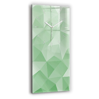 Modern vertical wall clock Triangles abstract