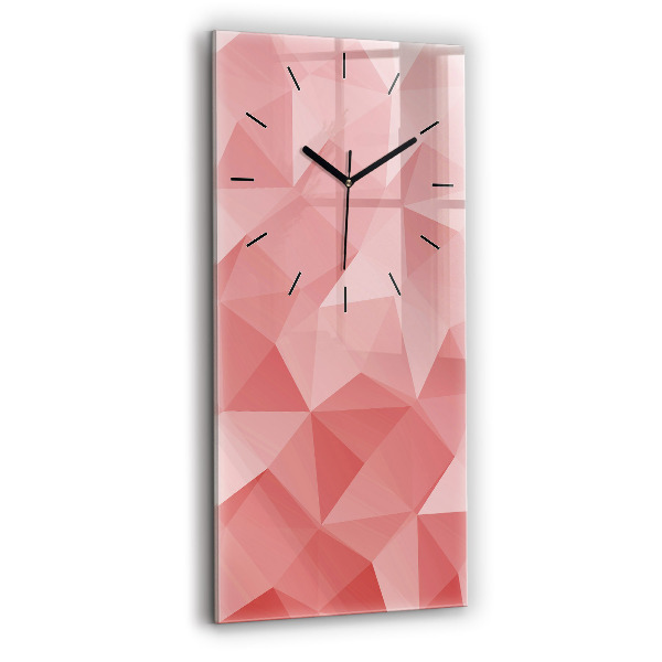 Modern vertical wall clock Triangles abstract