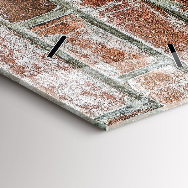 Modern vertical wall clock Brick wall