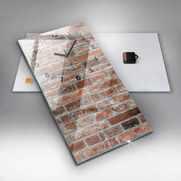 Modern vertical wall clock Brick wall