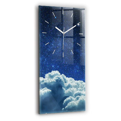 Modern vertical wall clock Night sky