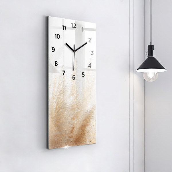 Modern vertical wall clock Ears of grain
