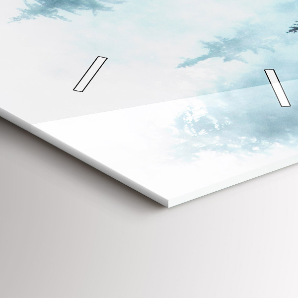 Modern vertical wall clock Misty forest