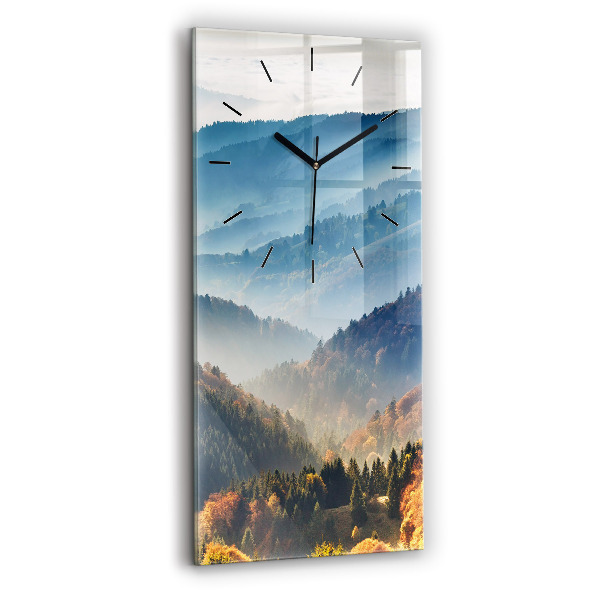 Modern vertical wall clock Mountain landscape