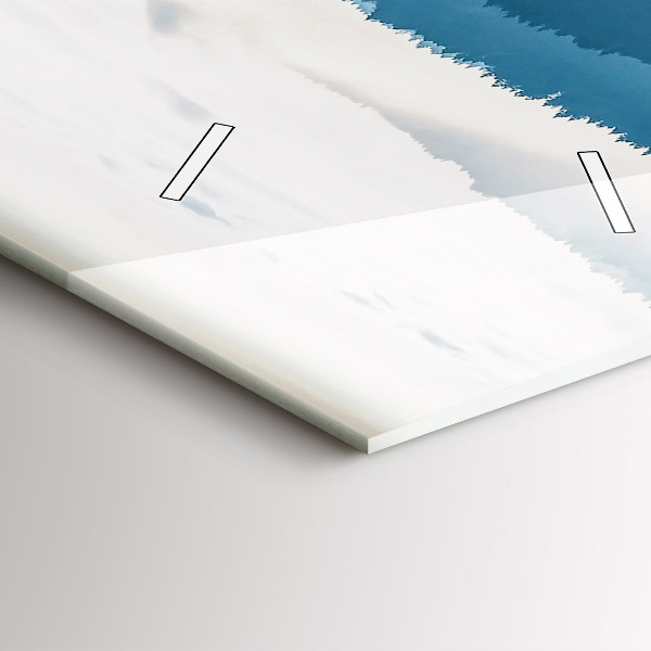 Modern vertical wall clock Mountain landscape