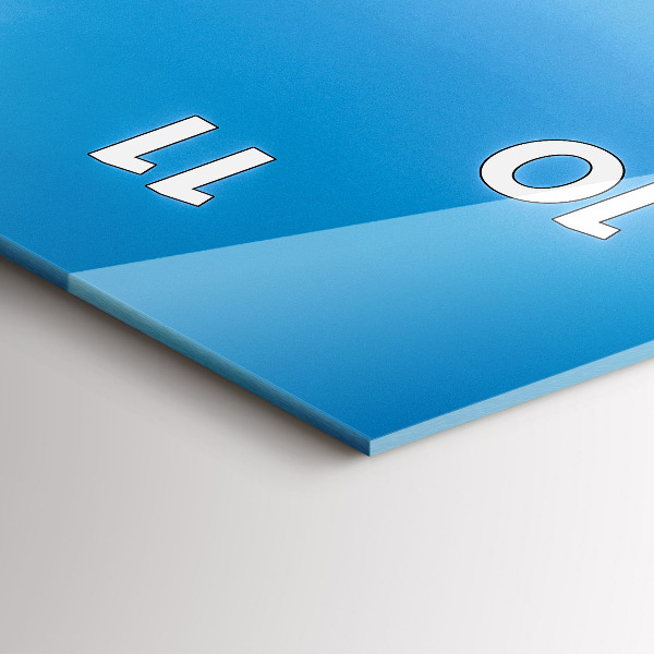 Modern vertical wall clock Tropical island