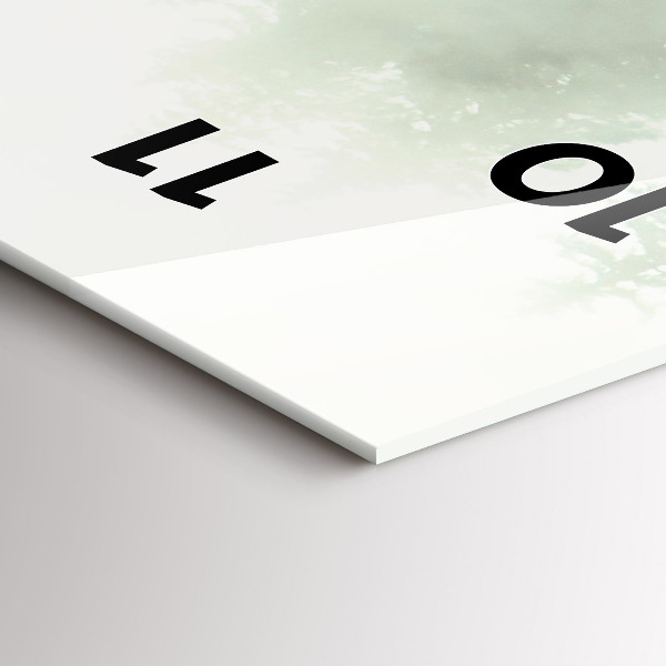 Modern vertical wall clock Misty forest