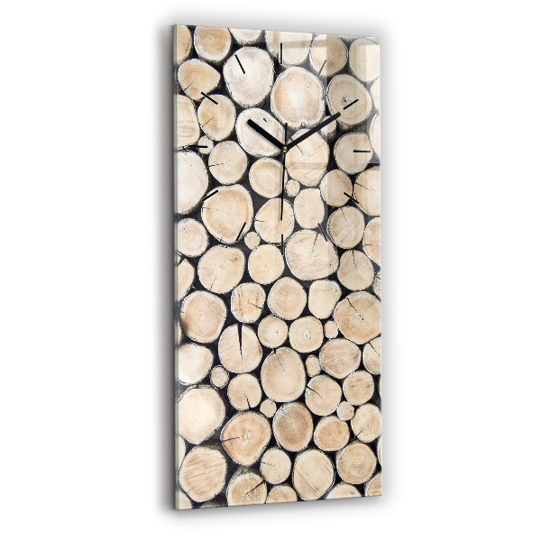 Modern vertical wall clock Cut tree stumps