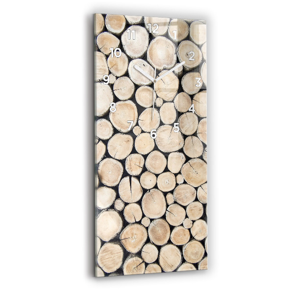 Modern vertical wall clock Cut tree stumps
