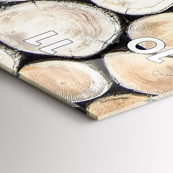 Modern vertical wall clock Cut tree stumps