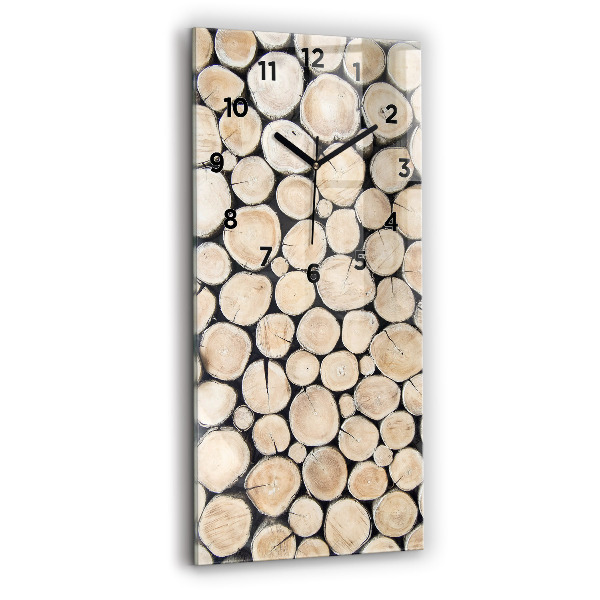 Modern vertical wall clock Cut tree stumps