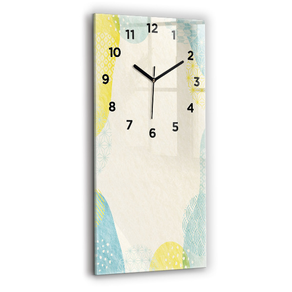 Modern vertical wall clock Pattern frame