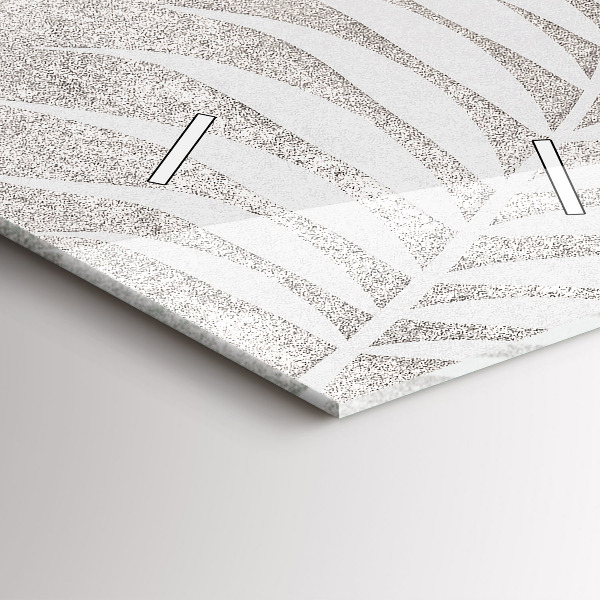 Modern vertical wall clock Palm leaf