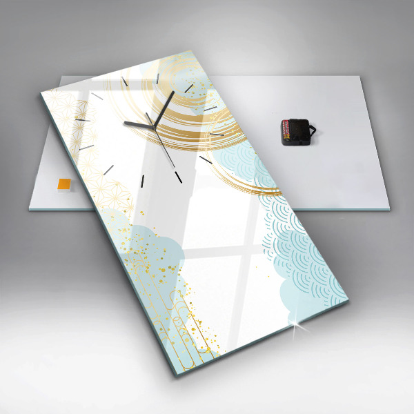 Modern vertical wall clock Decorative pattern