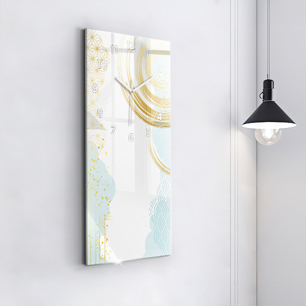 Modern vertical wall clock Decorative pattern