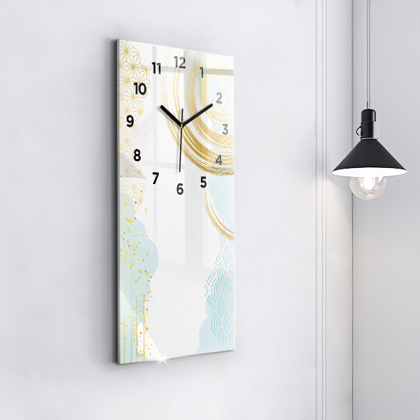 Modern vertical wall clock Decorative pattern