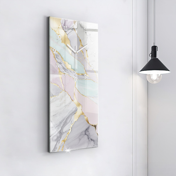 Modern vertical wall clock Marble pattern