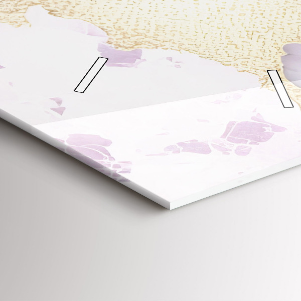 Modern vertical wall clock Pastel marble