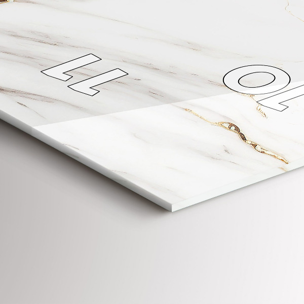 Modern vertical wall clock Decorative marble