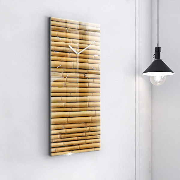 Modern vertical wall clock Bamboo sticks