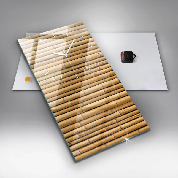 Modern vertical wall clock Bamboo sticks