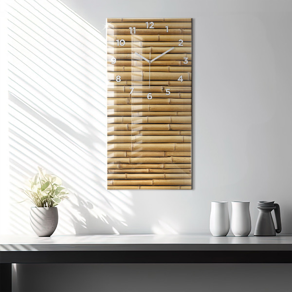 Modern vertical wall clock Bamboo sticks