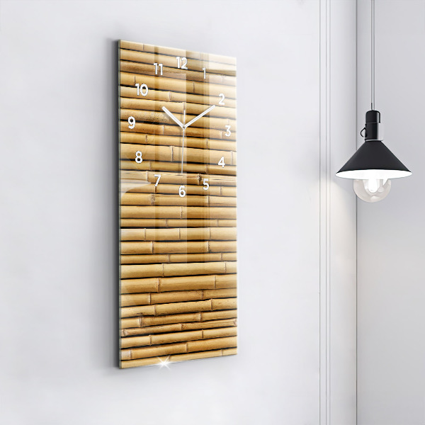 Modern vertical wall clock Bamboo sticks