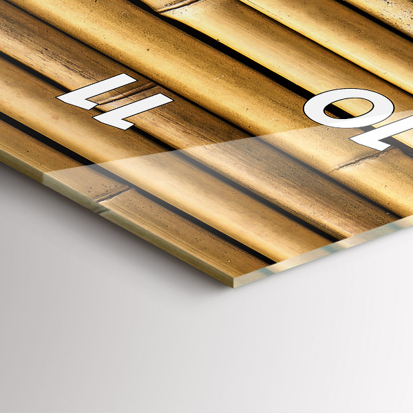 Modern vertical wall clock Bamboo sticks