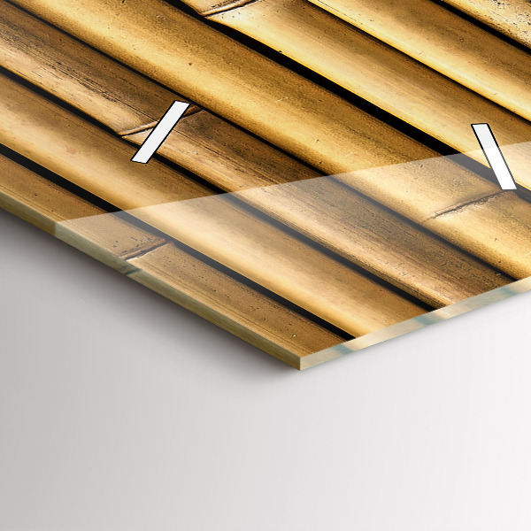 Modern vertical wall clock Bamboo sticks