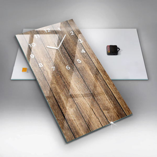 Modern vertical wall clock Wooden boards