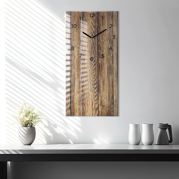 Modern vertical wall clock Wooden boards