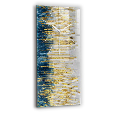 Modern vertical wall clock Decorative pattern and gold