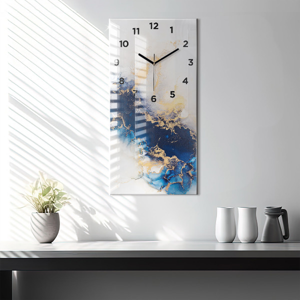 Modern vertical wall clock Marble pattern