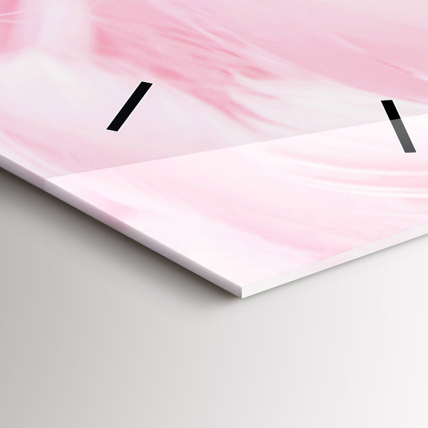 Modern vertical wall clock Feathers – abstract