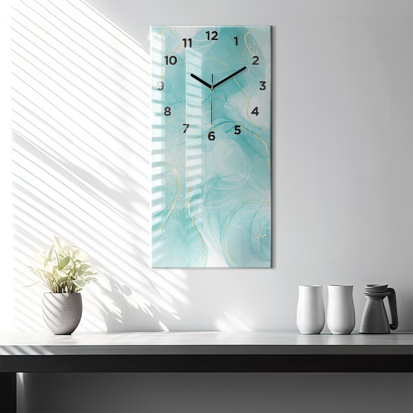 Modern vertical wall clock Abstract marble