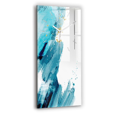 Modern vertical wall clock Brush strokes