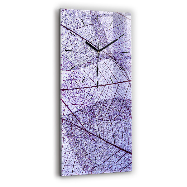 Modern vertical wall clock Leaves – nature