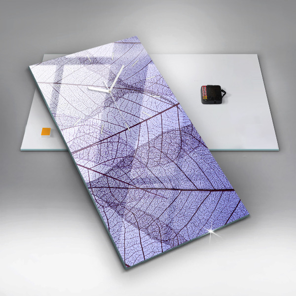 Modern vertical wall clock Leaves – nature