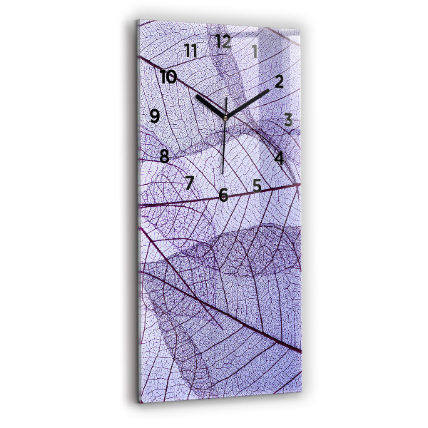 Modern vertical wall clock Leaves – nature