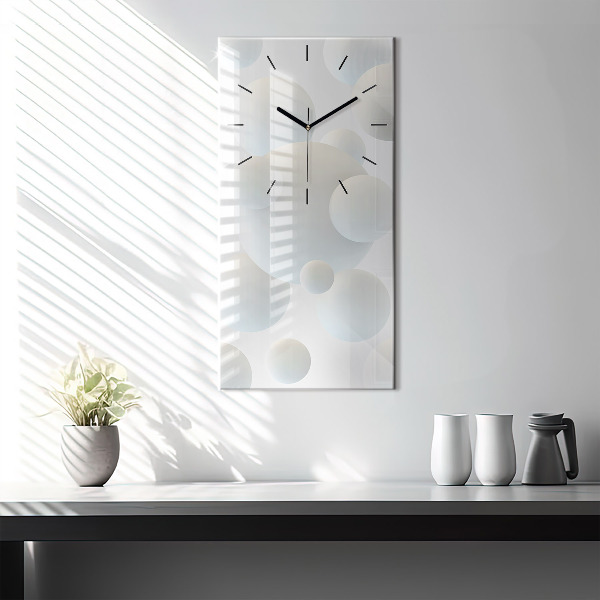 Modern vertical wall clock Balls abstract