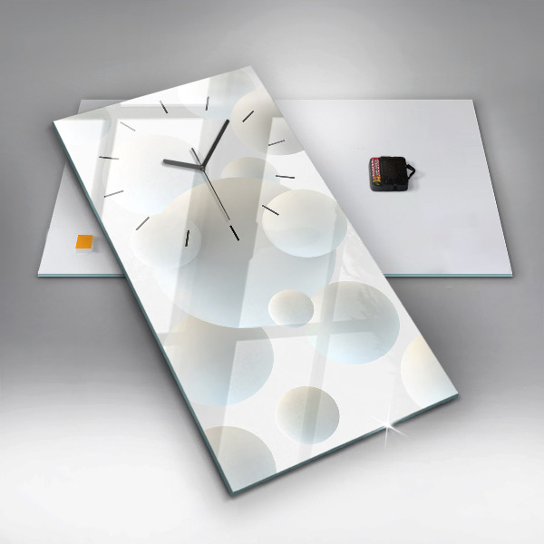 Modern vertical wall clock Balls abstract