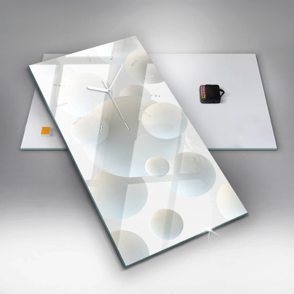 Modern vertical wall clock Balls abstract
