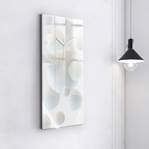 Modern vertical wall clock Balls abstract