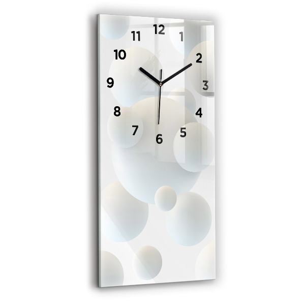 Modern vertical wall clock Balls abstract