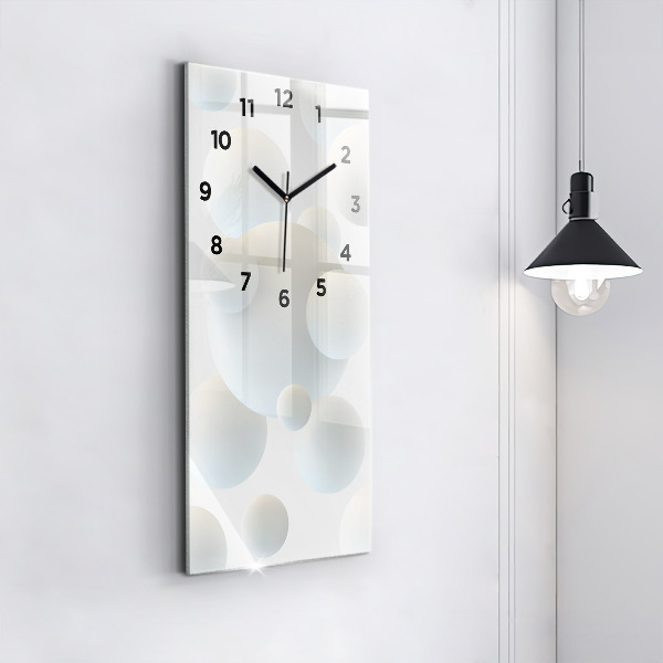 Modern vertical wall clock Balls abstract
