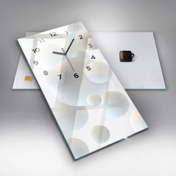 Modern vertical wall clock Balls abstract